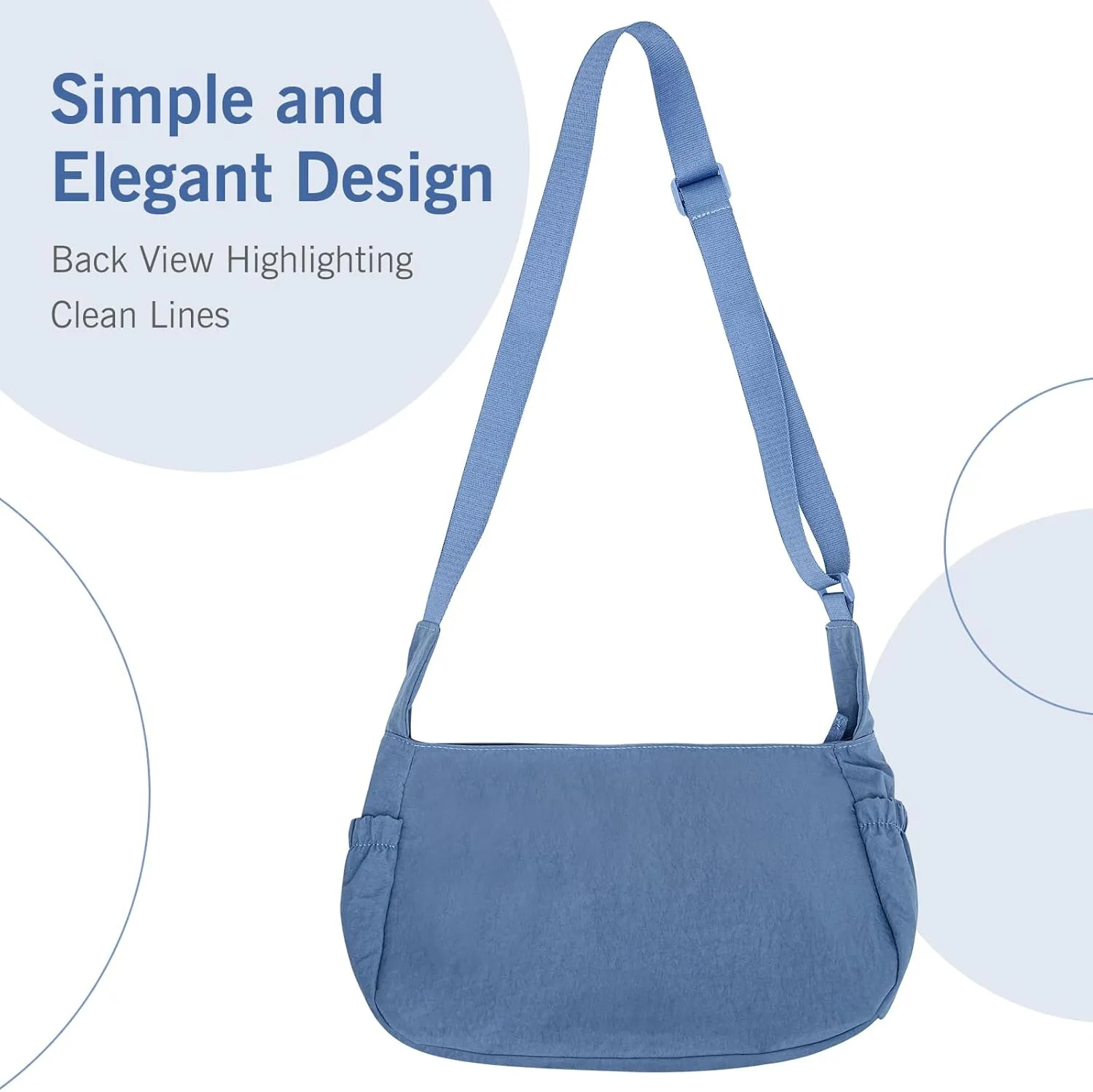Canvas Crossbody Bag for Women, Shoulder Bag with Pockets, Casual Travel Messenger Bag