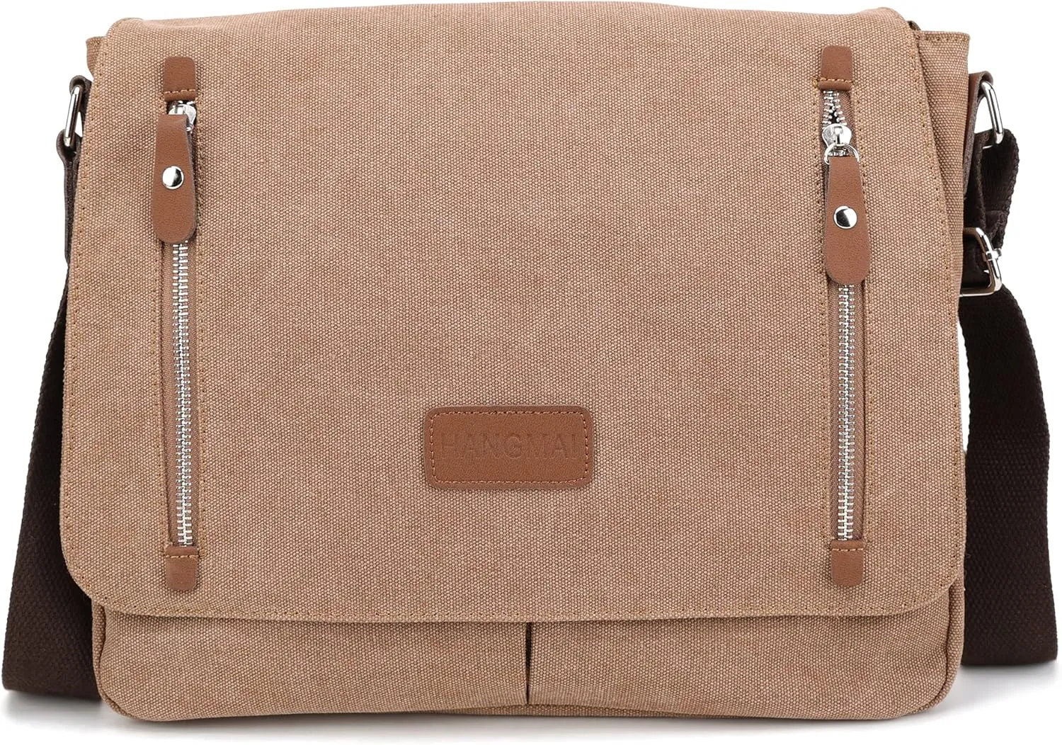 Canvas Messenger bag for Men Women, Shoulder Crossbody Bag for 13.3" Laptop, Office,Business