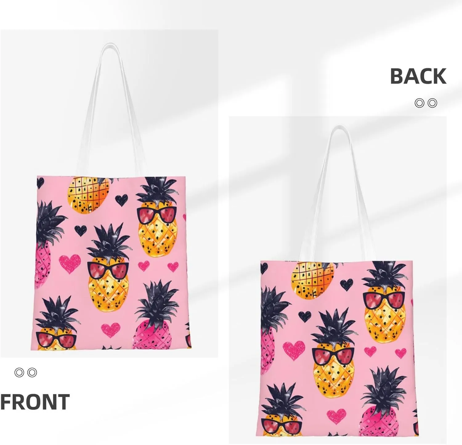 Canvas Tote Bag Women Casual Shoulder Bag Reusable Multipurpose Grocery Bag