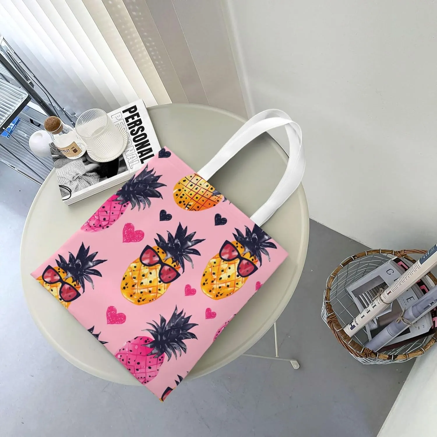 Canvas Tote Bag Women Casual Shoulder Bag Reusable Multipurpose Grocery Bag