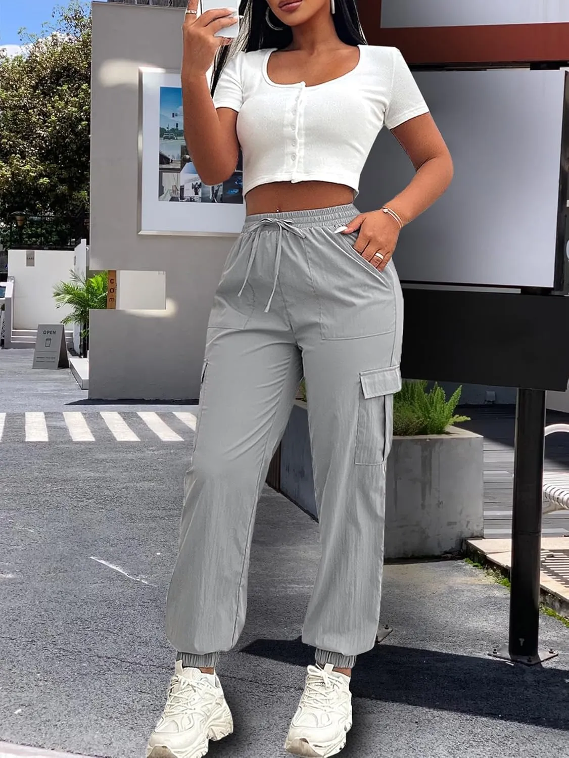 Cargo Pants Women Joggers Quick Dry Hiking Pants with Pockets