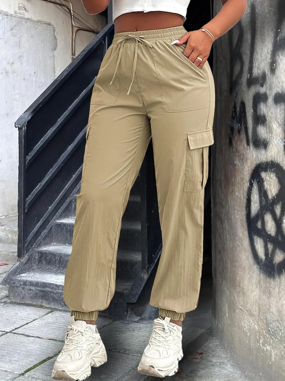 Cargo Pants Women Joggers Quick Dry Hiking Pants with Pockets