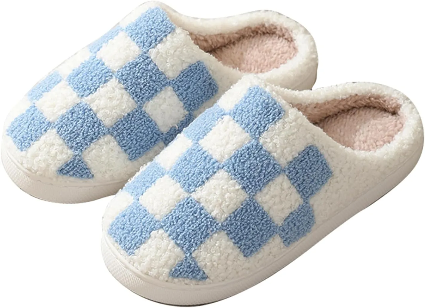 Cartoon Slippers for Women Men, Soft Fluffy Warm Lightweight Non-Slip Cute House Slippers Slip-On Cozy Indoor Outdoor Heart Meet Ne at Night Mushroom Cherry Strawberry Evil Eye Slippers
