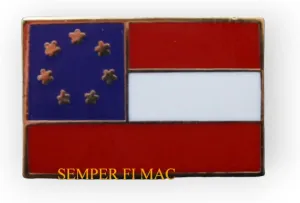 Cbf Three Stripes, Circle Stars Stars, Bars Hat Lapel Pin South Union