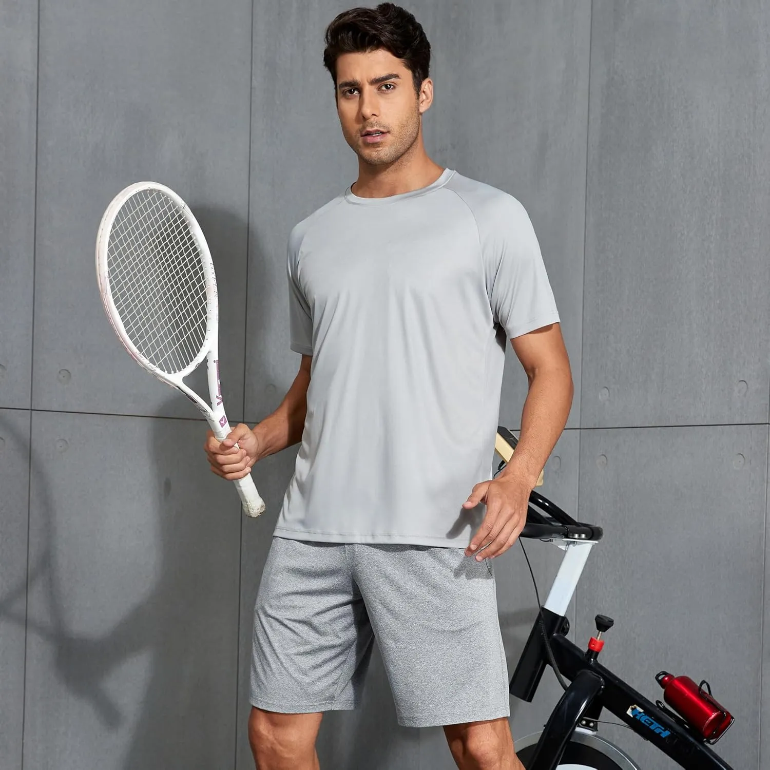 CE' CERDR Mens Workout Shirts Quick Dry Performance Short Sleeve Athletic Shirts