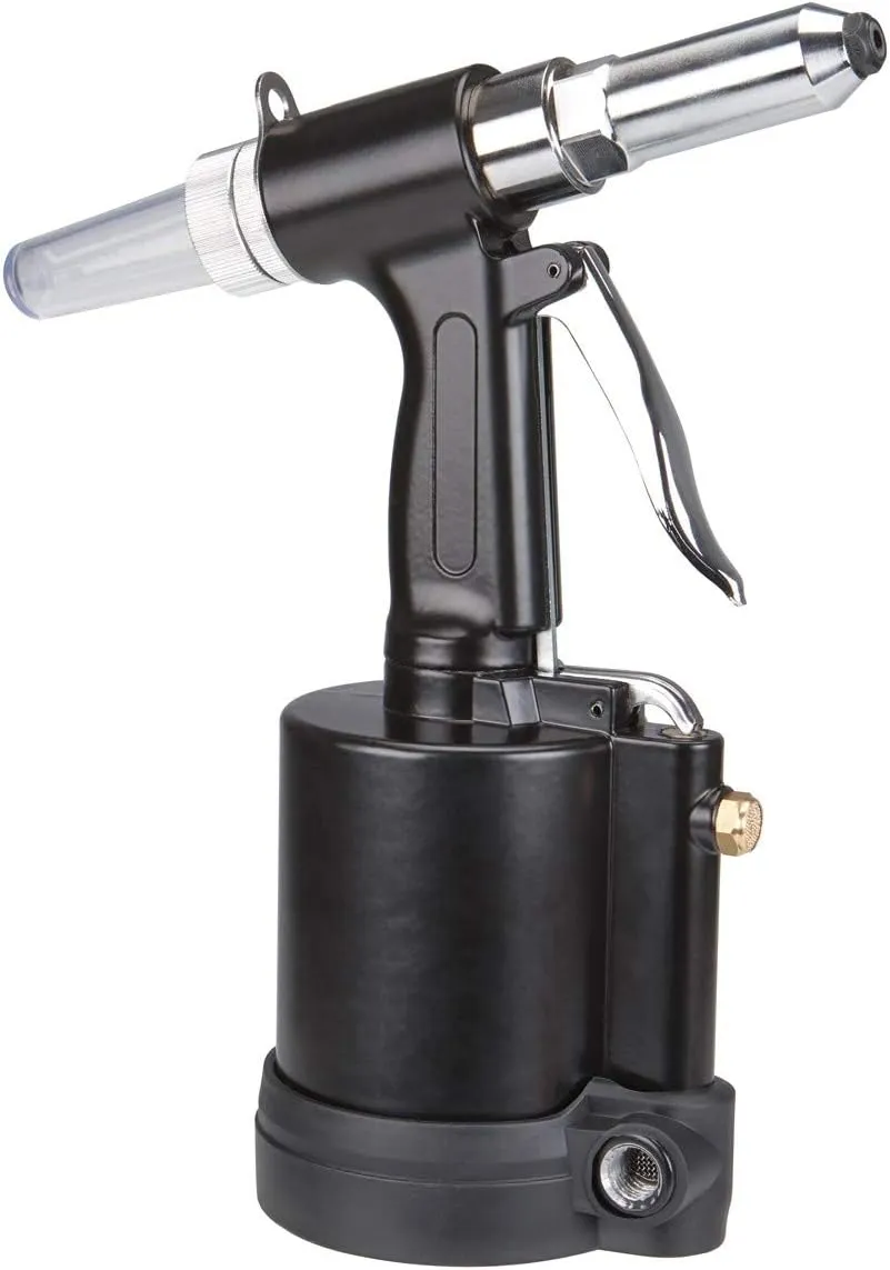 Central Pneumatic 1/4 in. Air Hydraulic Riveter Interchangeable Nosepieces Rivets: 1/4 in, 3/16 in, 5/32 in, 1/8 in.