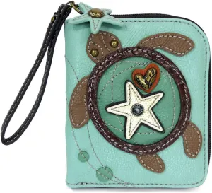 Chala Handbags - Turtle Purse Wallet Credit Cards Coin Wristlet