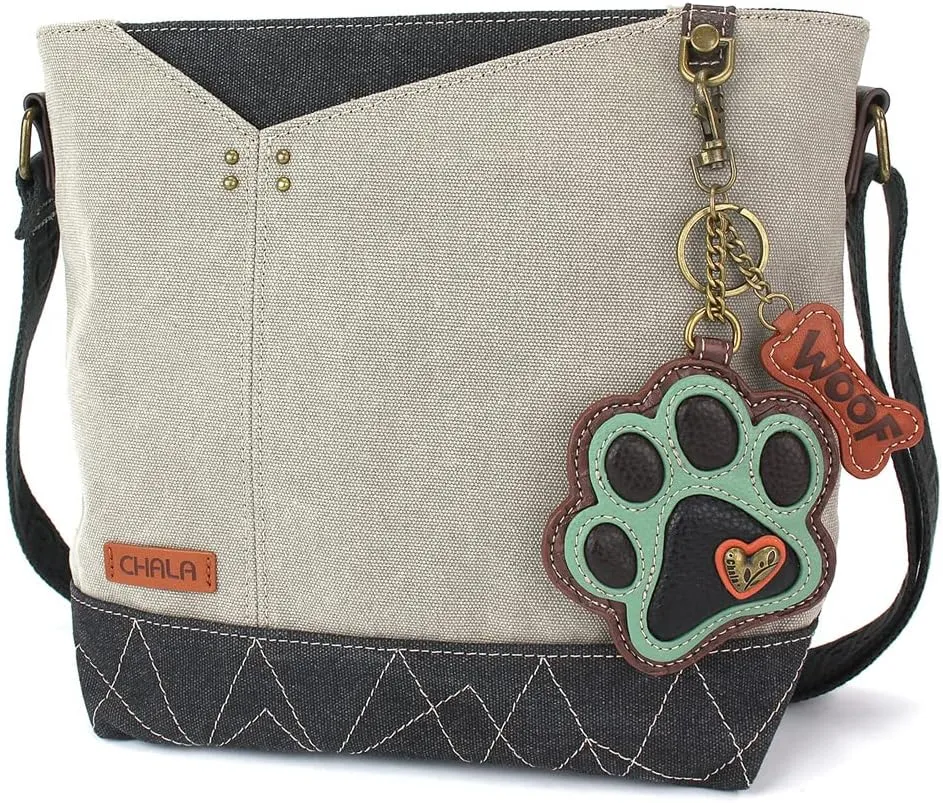 CHALA Prism Crossbody - Pawprint - Gray