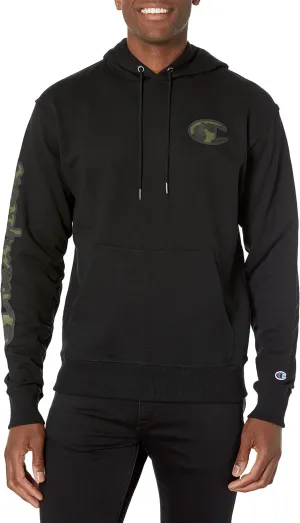 Champion Men's Powerblend Fleece Hoodie, Mesh Camo