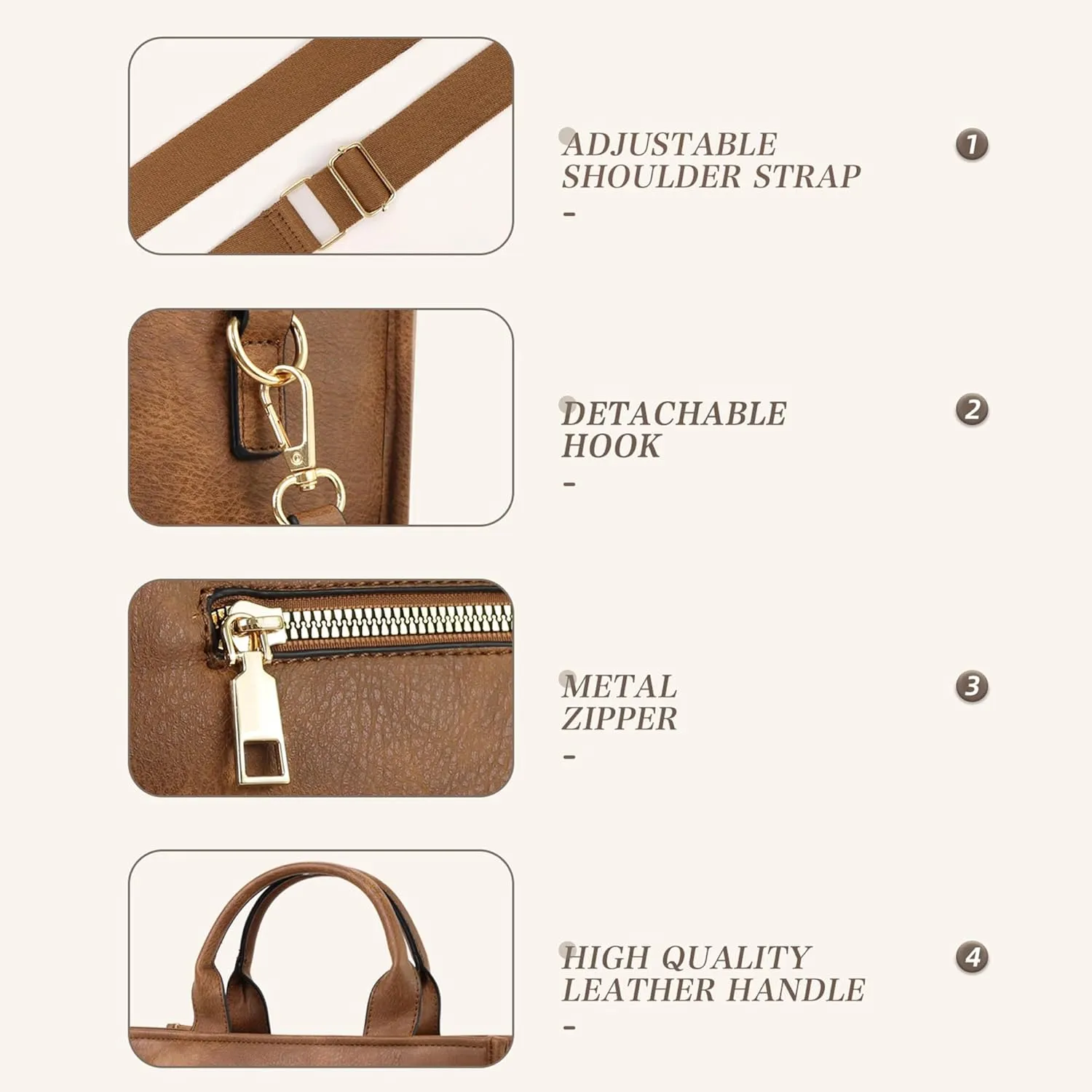 Checkered Crossbody Bag for Women PU Leather Tote Bag Black and White Plaid Pattern Purse Shoulder Bag for Work Travel