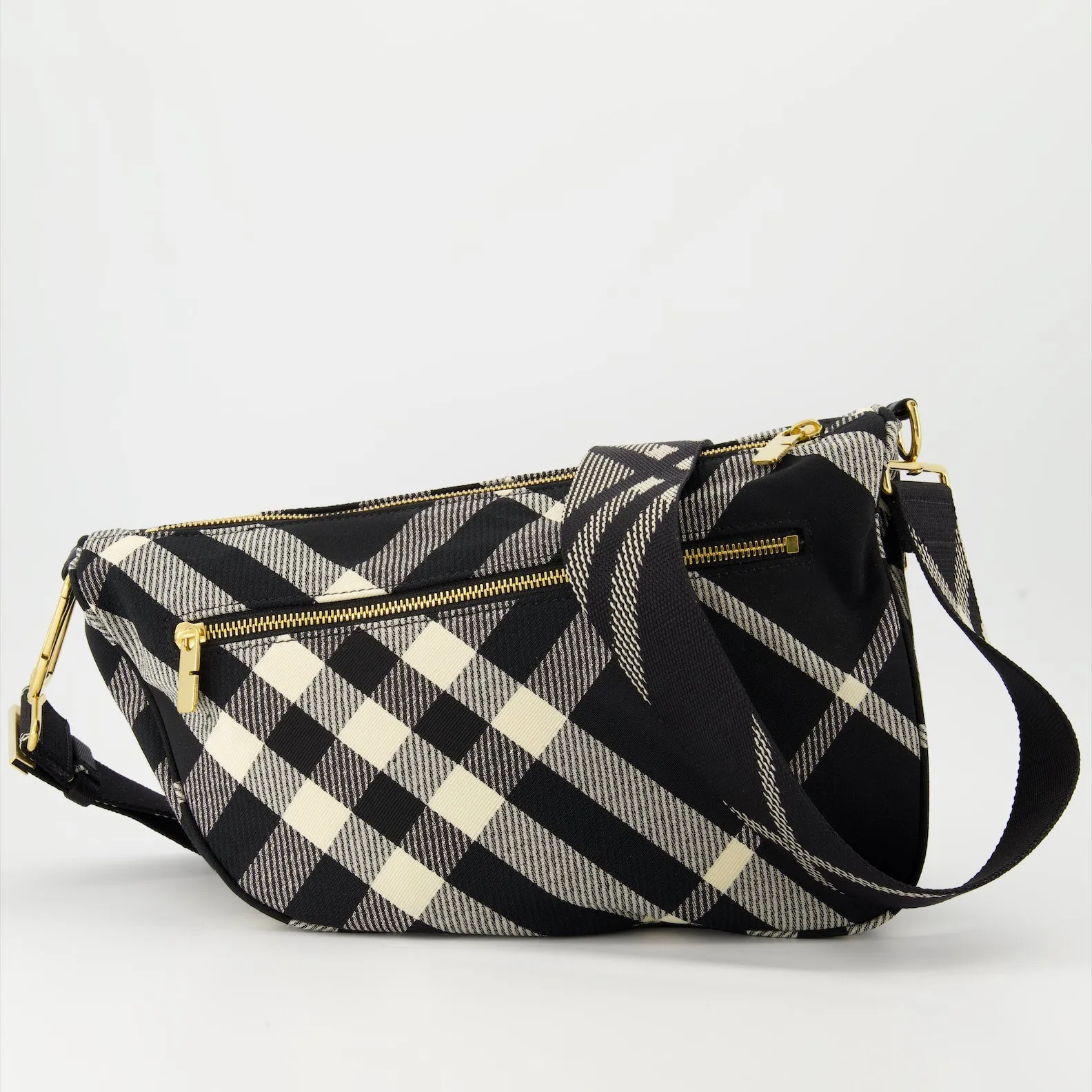 Checkered Shield Messenger Bag