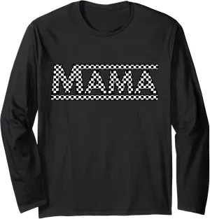 Checkers Mama Mother Skate Shoe Mom Van Matching Mini Child Long Sleeve T-Shirt