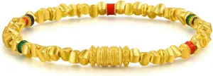 CHOW SANG SANG 999.9 24K Solid Gold Cultural Blessings Bracelet for Women Size 15cm 95653B Price-by-Weight 12.35g Gold