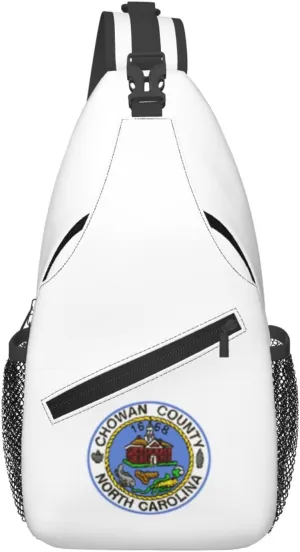 Chowan County Flag Crossbody Bags For Women Men Chest Backpack Gym Shoulder Bag Travel Outdoor Sports Casual Crossbody Bags