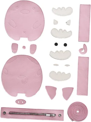 CIMAXIC Te Bag for Women DIY Handmade Material Craft Kit for Boys and Girls Hand Sewing Kit Pink Pig Shape