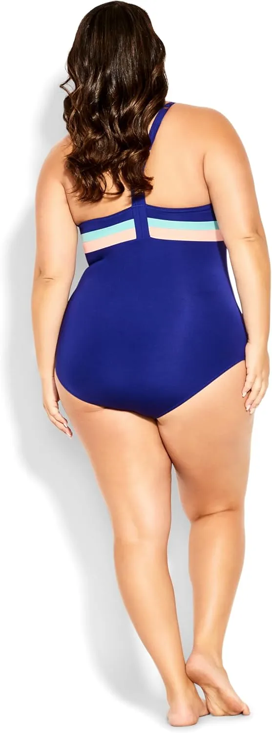 City Chic Women's Plus Size 1 Piece - Color Block