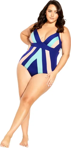 City Chic Women's Plus Size 1 Piece - Color Block