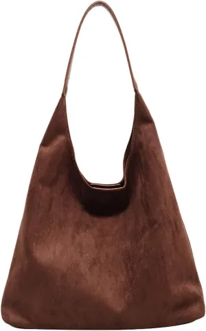 Classic Flock Tote Bag for Women Suede Durable Handbag Fashion Soft Large Space Capacity Shoulder Bags