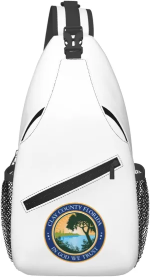 Clay County Seal Crossbody Bags For Women Men Chest Backpack Gym Shoulder Bag Travel Outdoor Sports Casual Crossbody Bags