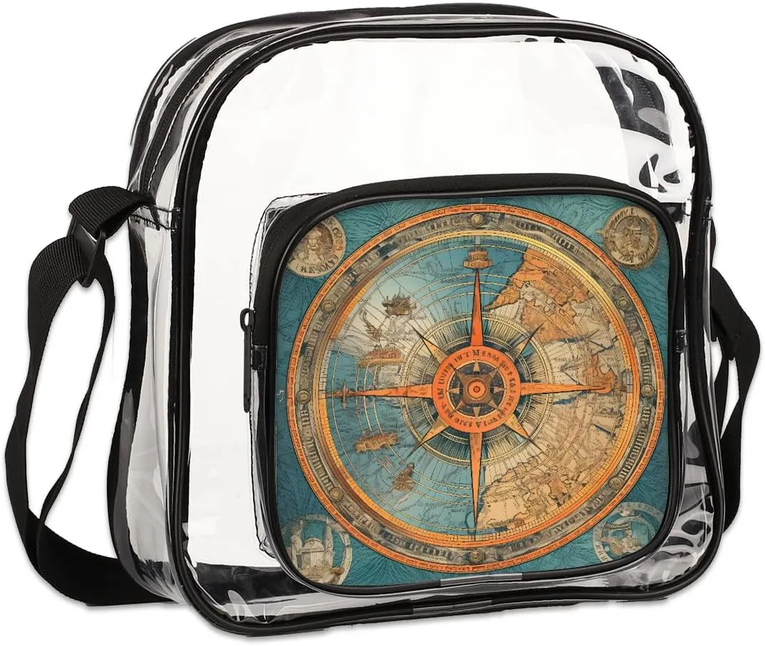 Clear Crossbody Purse Bag Clear Messenger Shoulder Bags See Through Transparent Purse