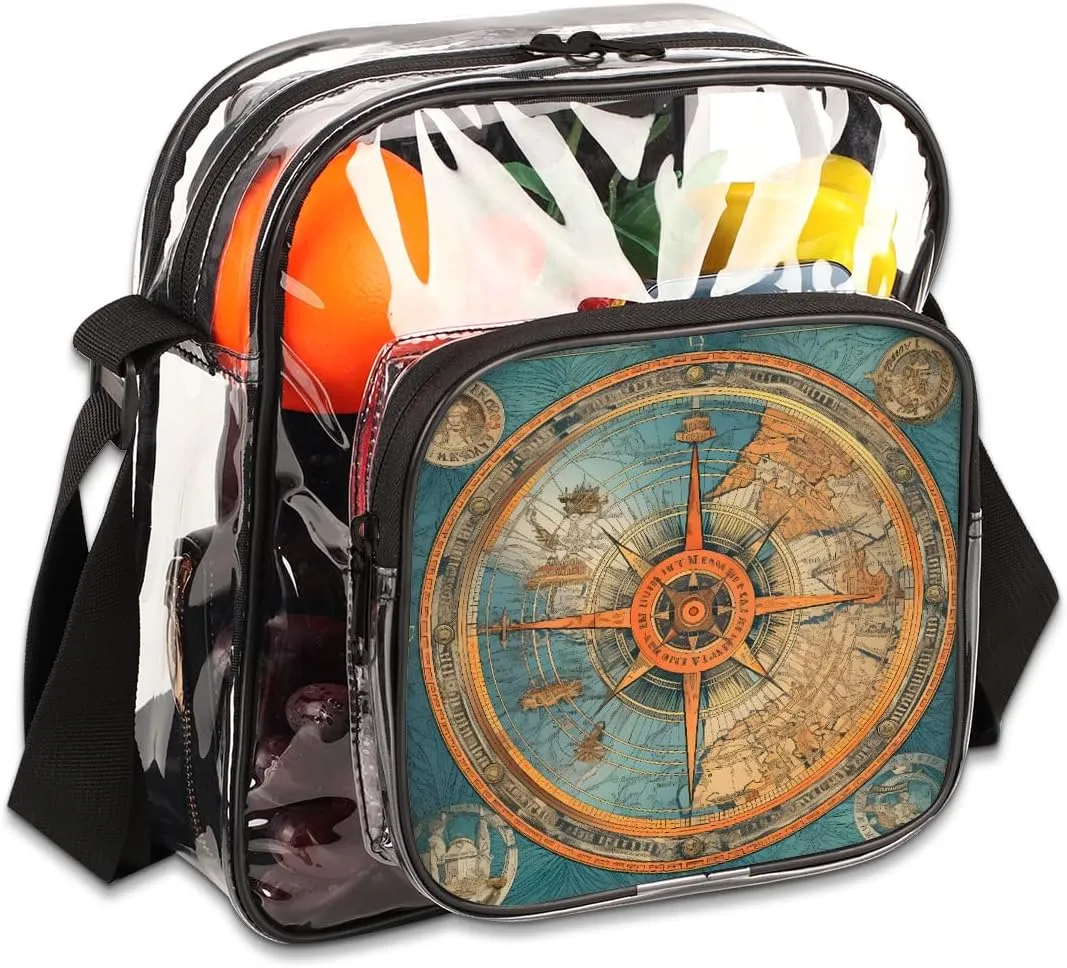 Clear Crossbody Purse Bag Clear Messenger Shoulder Bags See Through Transparent Purse
