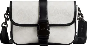 Coach League Crossbody 19, White/Black Sig