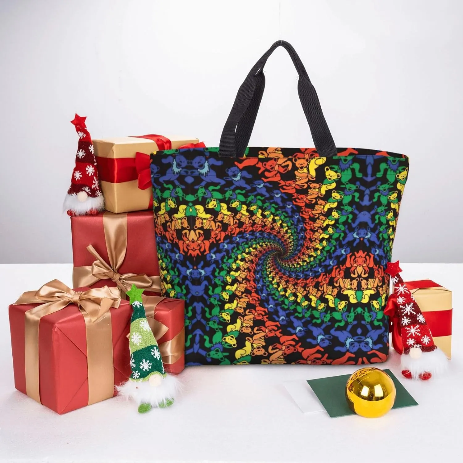 Colored Jellyfish Print Fashion Tote Bag,Travel Handbag For Women, Hobo Bags, Work Shoulder Bags Crossbody Bag