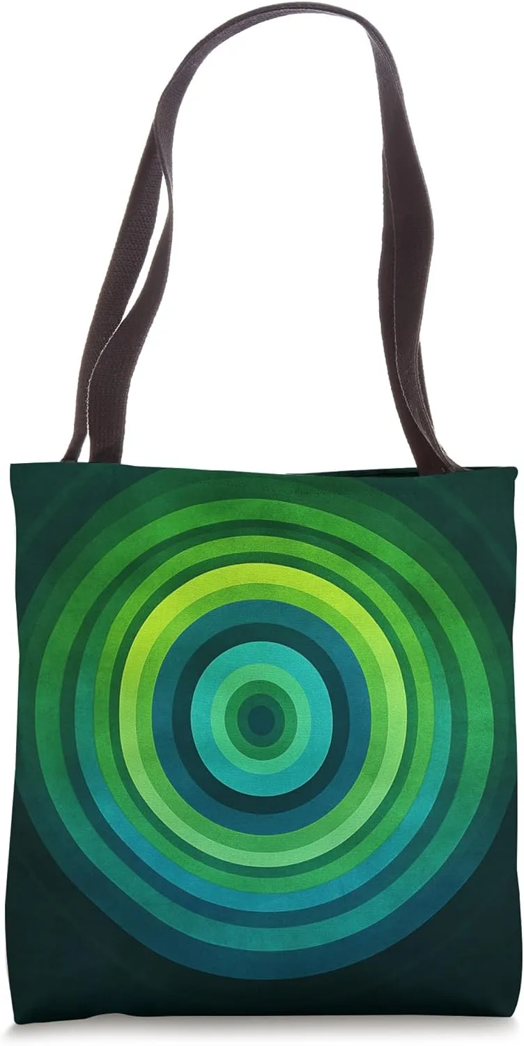 Concentric Circles Geometric Abstract Art Tote Bag