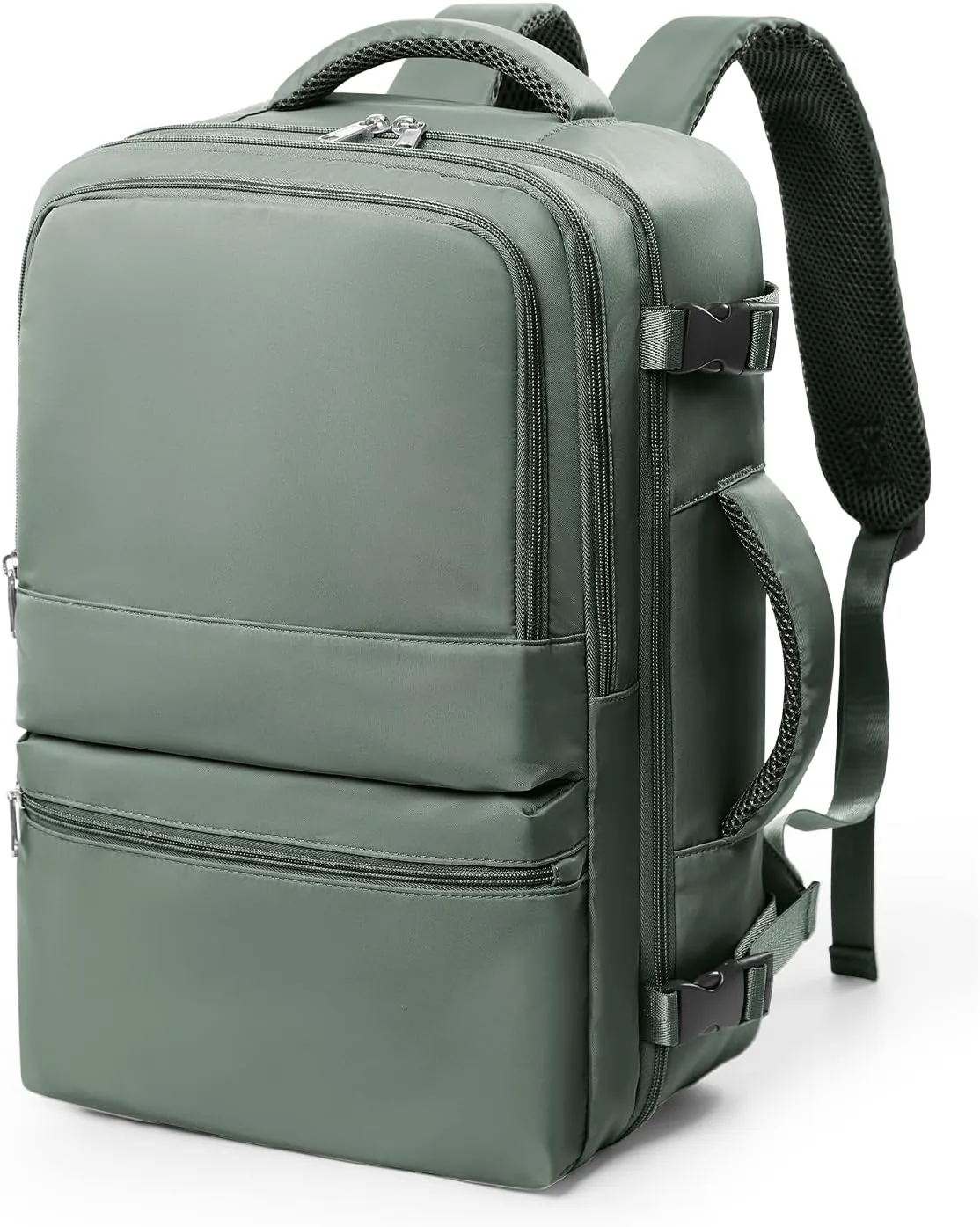 coofay Travel Backpack for Women Men Carry on Backpack for Travel Backpack Carry on Flight Approved Personal Item Travel Bag Carry on Luggage Mochila de Viaje Green