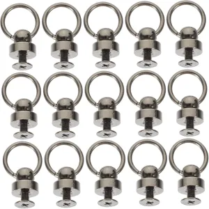 COOPHYA 20 Sets Belt Ring Monk Head Buckle Shoes Decoration Bag Strap Rivets Fasteners Delicate Bag Rivet Materials Leather Craft Rivet Bag Chain Screws Phone Case Screws