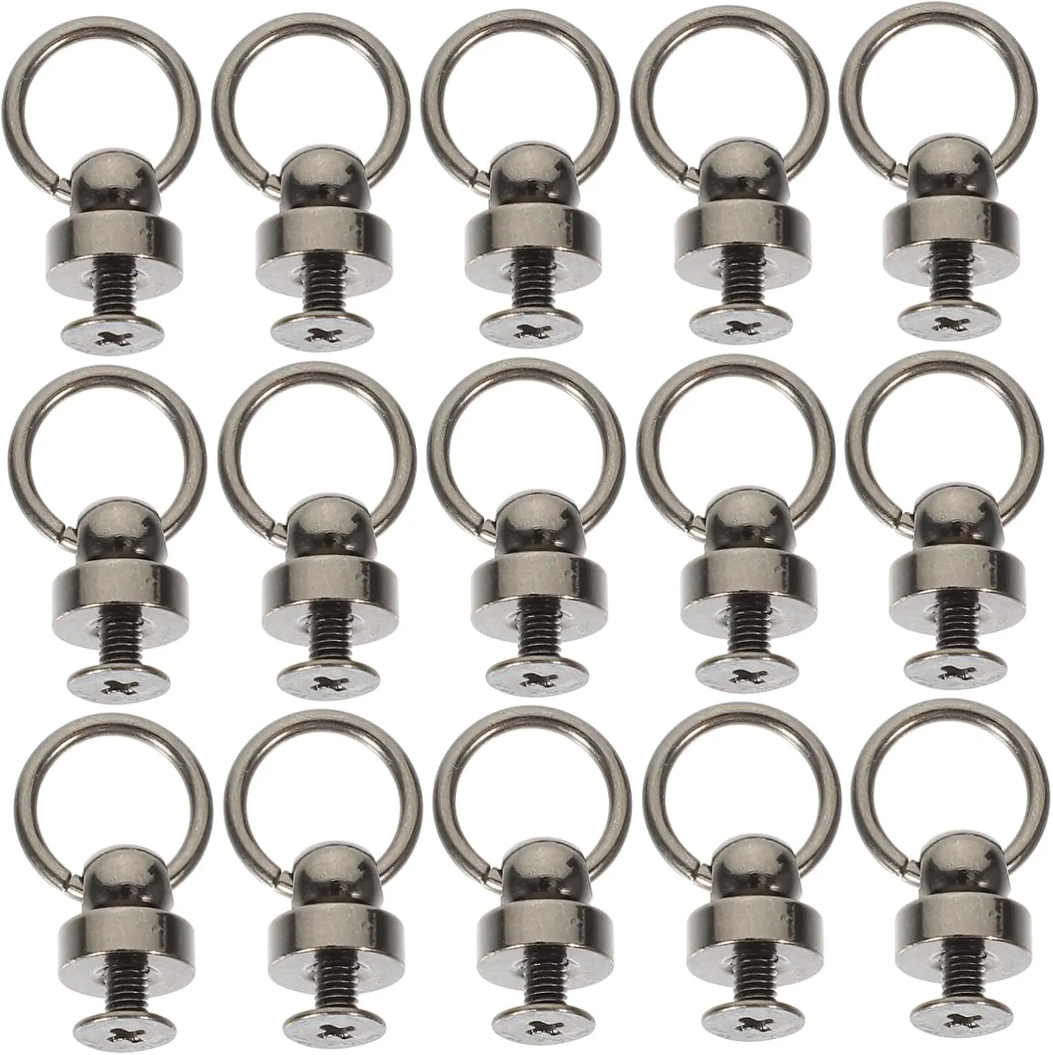 COOPHYA 20 Sets Belt Ring Monk Head Buckle Shoes Decoration Bag Strap Rivets Fasteners Delicate Bag Rivet Materials Leather Craft Rivet Bag Chain Screws Phone Case Screws
