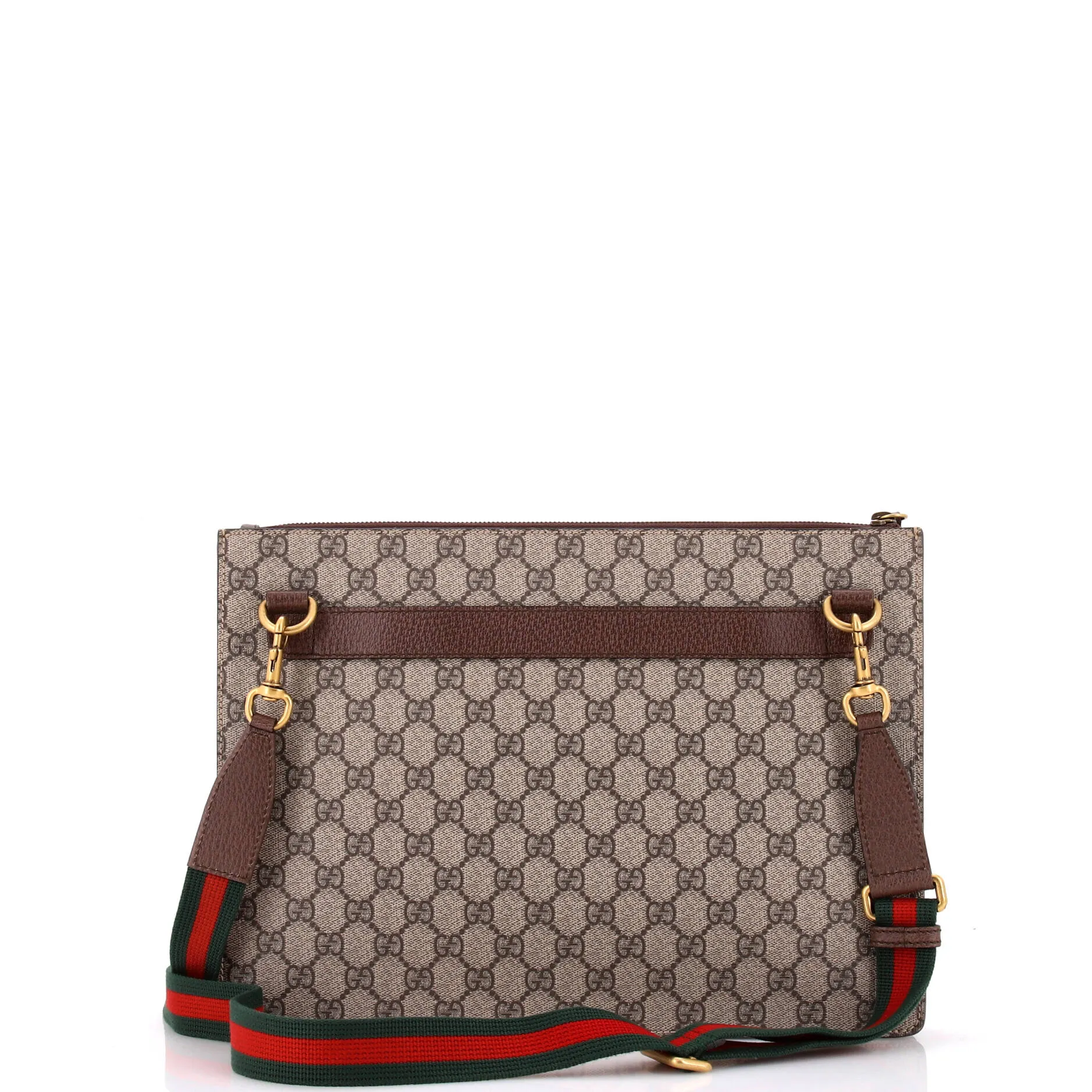 Courrier Messenger Bag GG Coated Canvas with Applique