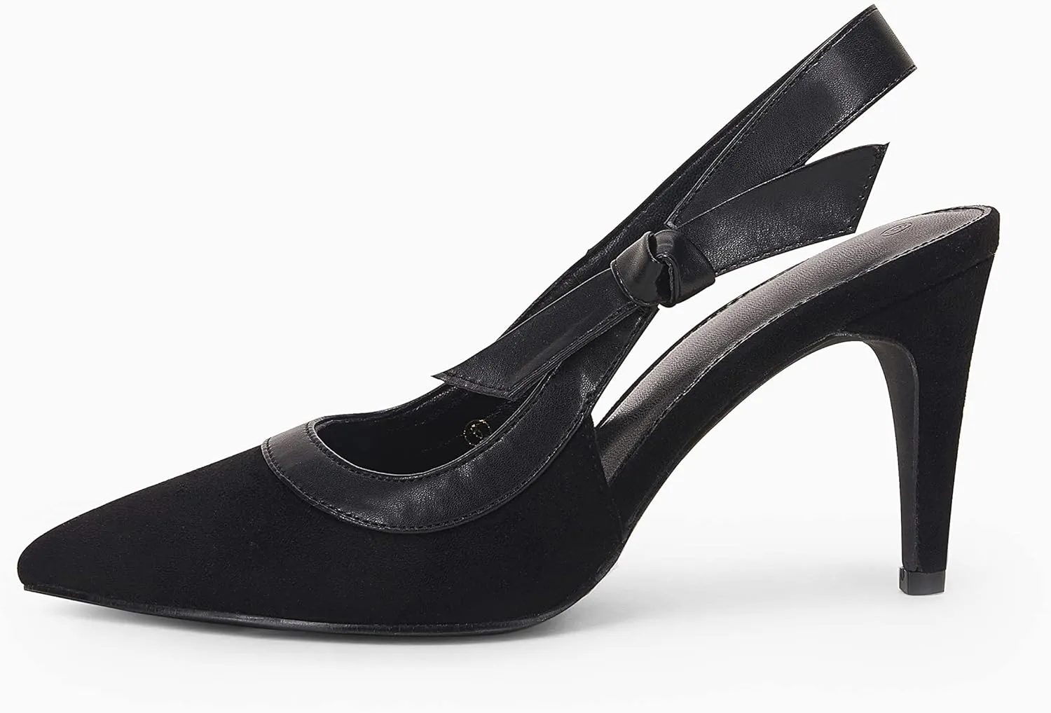 Coutgo Women's Pointed Toe High Heels Slingback Bowknot Formal Pumps Dress Shoes