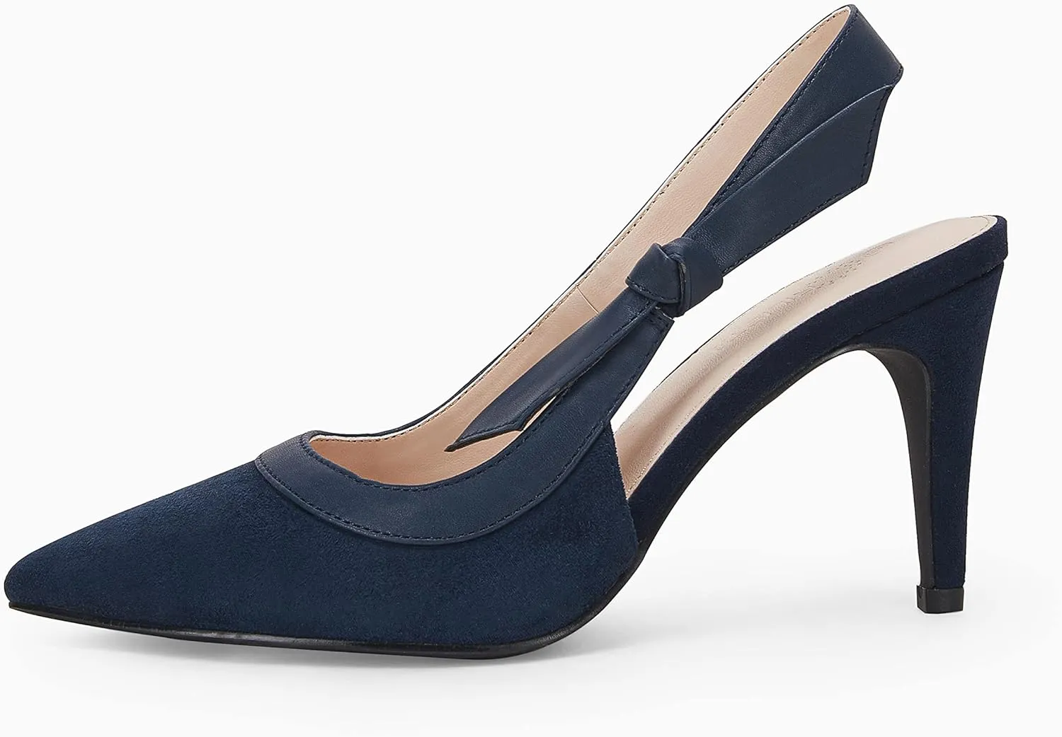 Coutgo Women's Pointed Toe High Heels Slingback Bowknot Formal Pumps Dress Shoes