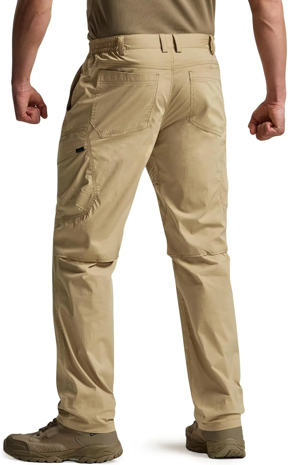 CQR Men's Quick Dry Tactical Pants, Water Resistant Outdoor Pants, Lightweight Stretch Cargo Work Hiking Pants