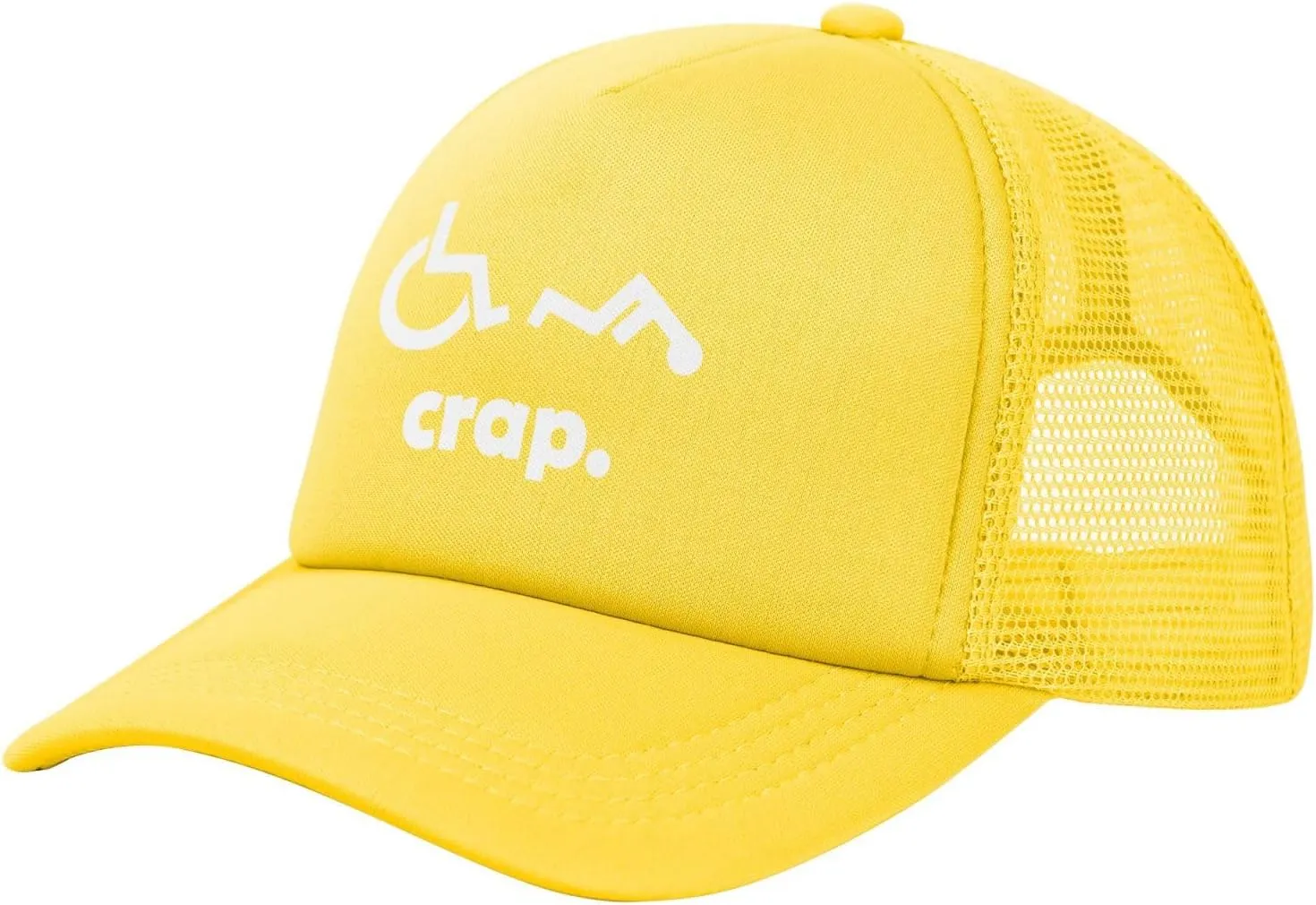 Crap Handicap Funny Wheelchair Mesh Back Trucker Cap Adult Mesh Baseball Cap
