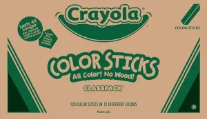 Crayola Color Sticks (120ct), Classroom Supplies, Woodless Colored Pencils Bulk Classpack, 12 Colors