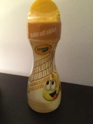 Crayola Outdoor Colored Bubbles Unmellow Yellow 4 Oz