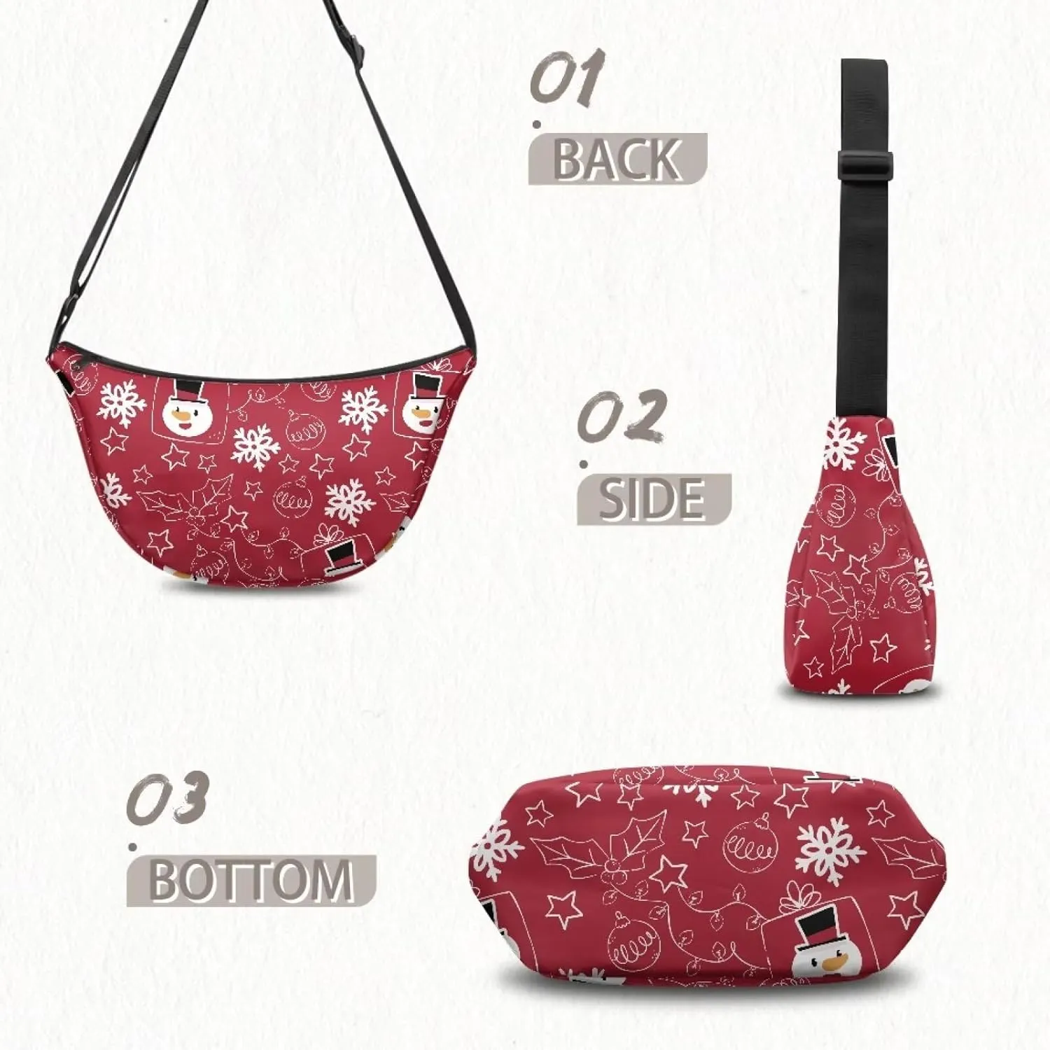 Crescent Cross-body Bags Lightweight and Soft Shoulder Bag Purse Small Dumpling Hobo Bag Fashion Handbags