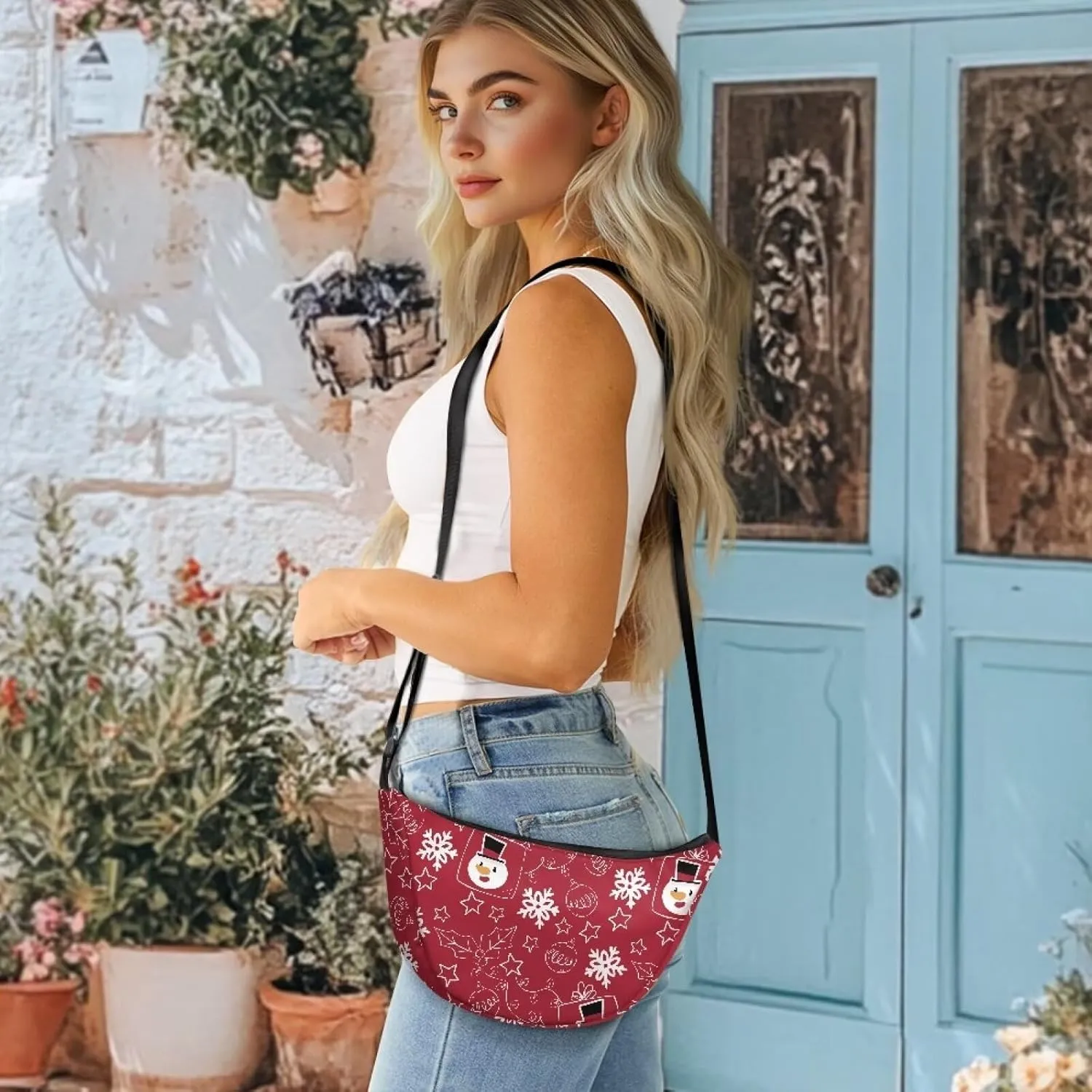 Crescent Cross-body Bags Lightweight and Soft Shoulder Bag Purse Small Dumpling Hobo Bag Fashion Handbags