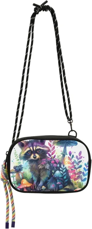 Crossbody Bag Beautiful Fantasy Magical Raccoon Phone Purse Small Handbag