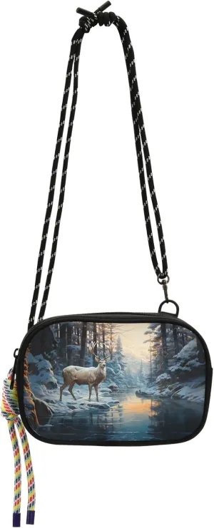 Crossbody Bag Elk by The River in The Forest Phone Purse Small Handbag