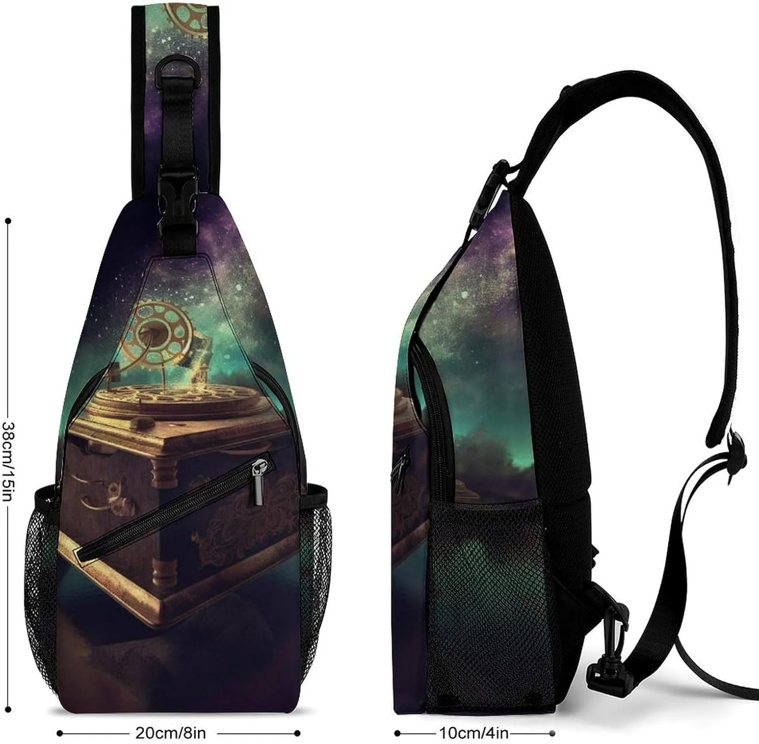 Crossbody Bag for Women Men Chest Bag Flying Dragon Sling Bag Crossbody Shoulder Bag Sling Backpack