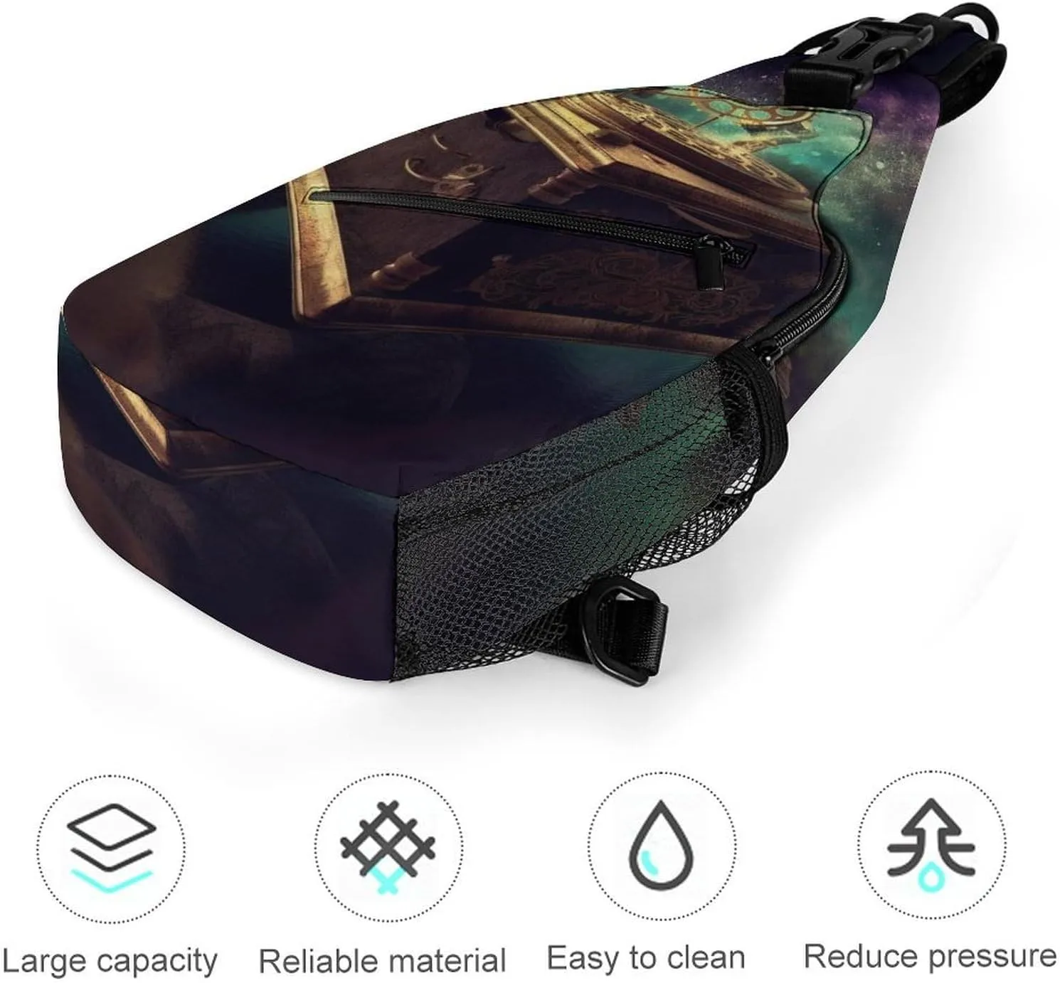 Crossbody Bag for Women Men Chest Bag Flying Dragon Sling Bag Crossbody Shoulder Bag Sling Backpack