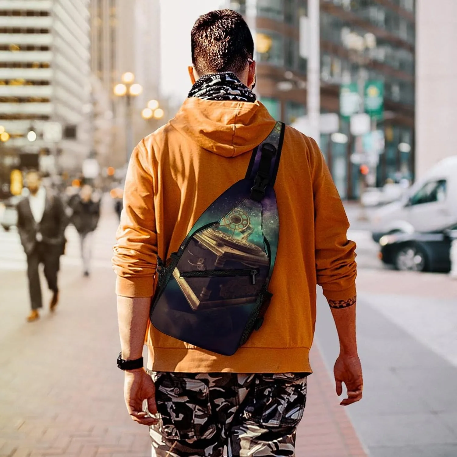 Crossbody Bag for Women Men Chest Bag Flying Dragon Sling Bag Crossbody Shoulder Bag Sling Backpack