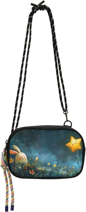 Crossbody Bag Gardens Rabbit and Smiling Star Phone Purse Small Handbag