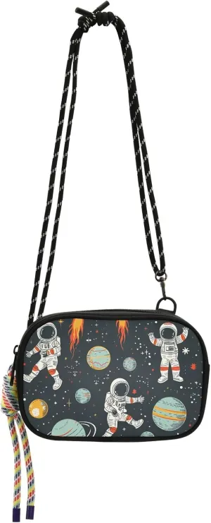Crossbody Bag Spaceman Walking in Universe Phone Purse Small Handbag