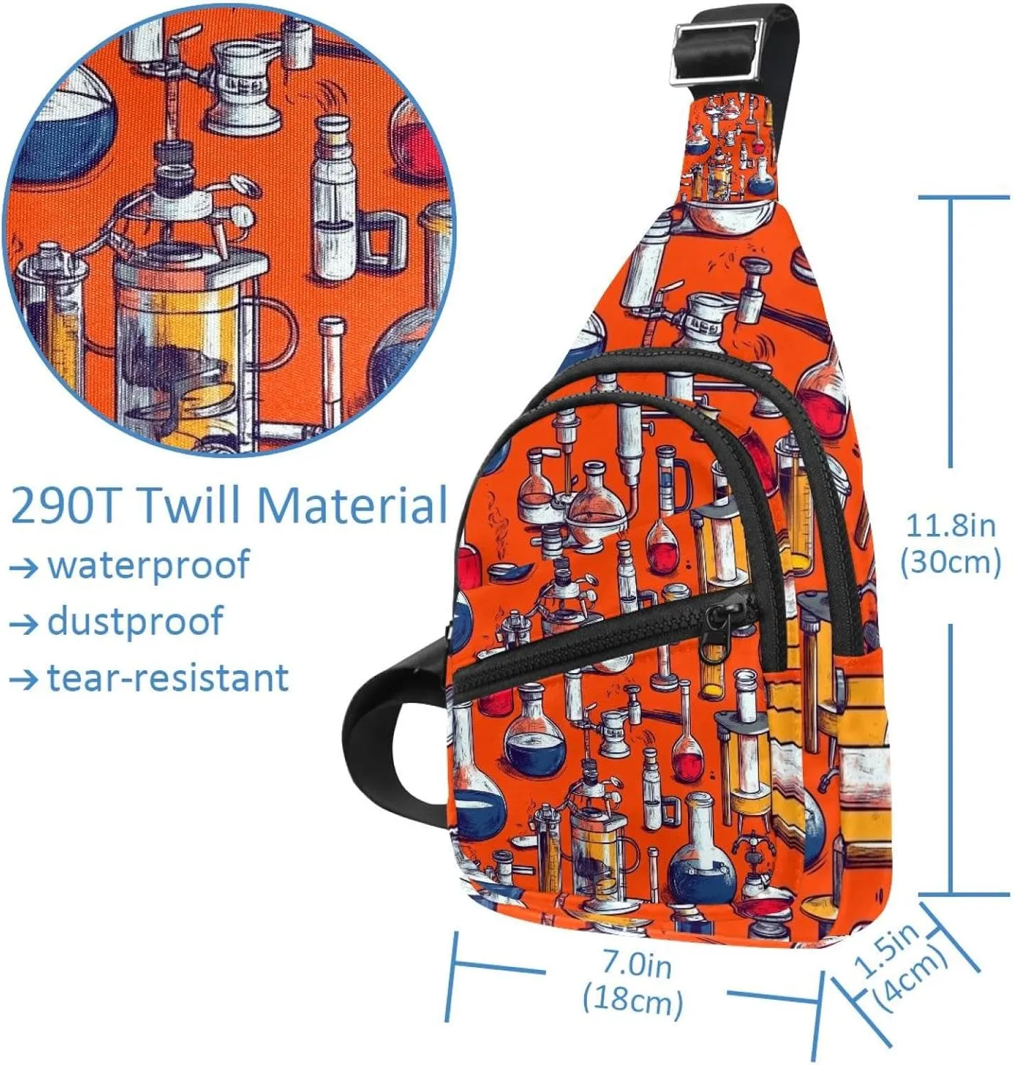 Crossbody Bags for Women Cross Body Bag for Woman Sling Bag Crossbody Bag Chemistry colored (1) Sling Backpack Travel