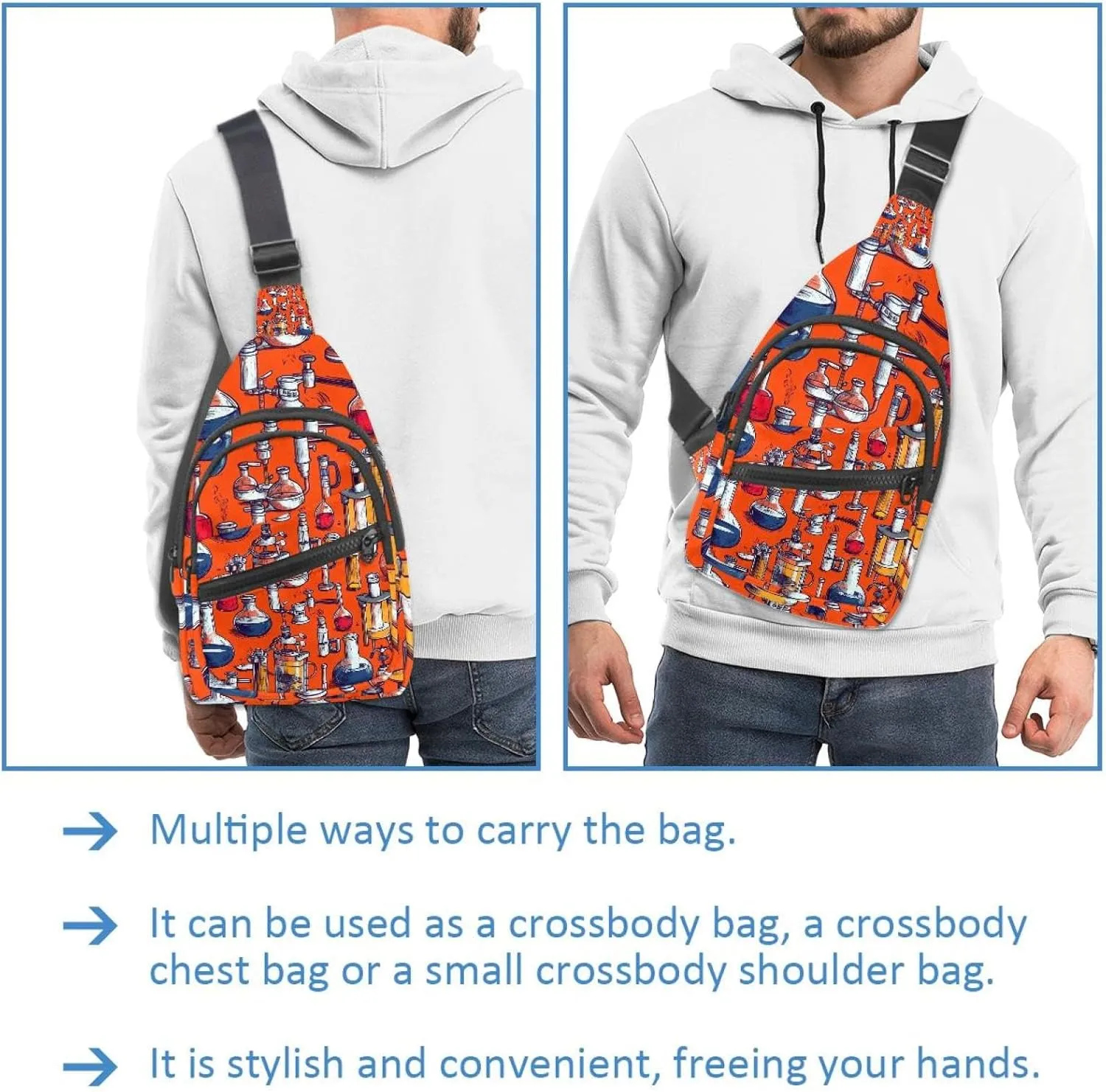 Crossbody Bags for Women Cross Body Bag for Woman Sling Bag Crossbody Bag Chemistry colored (1) Sling Backpack Travel