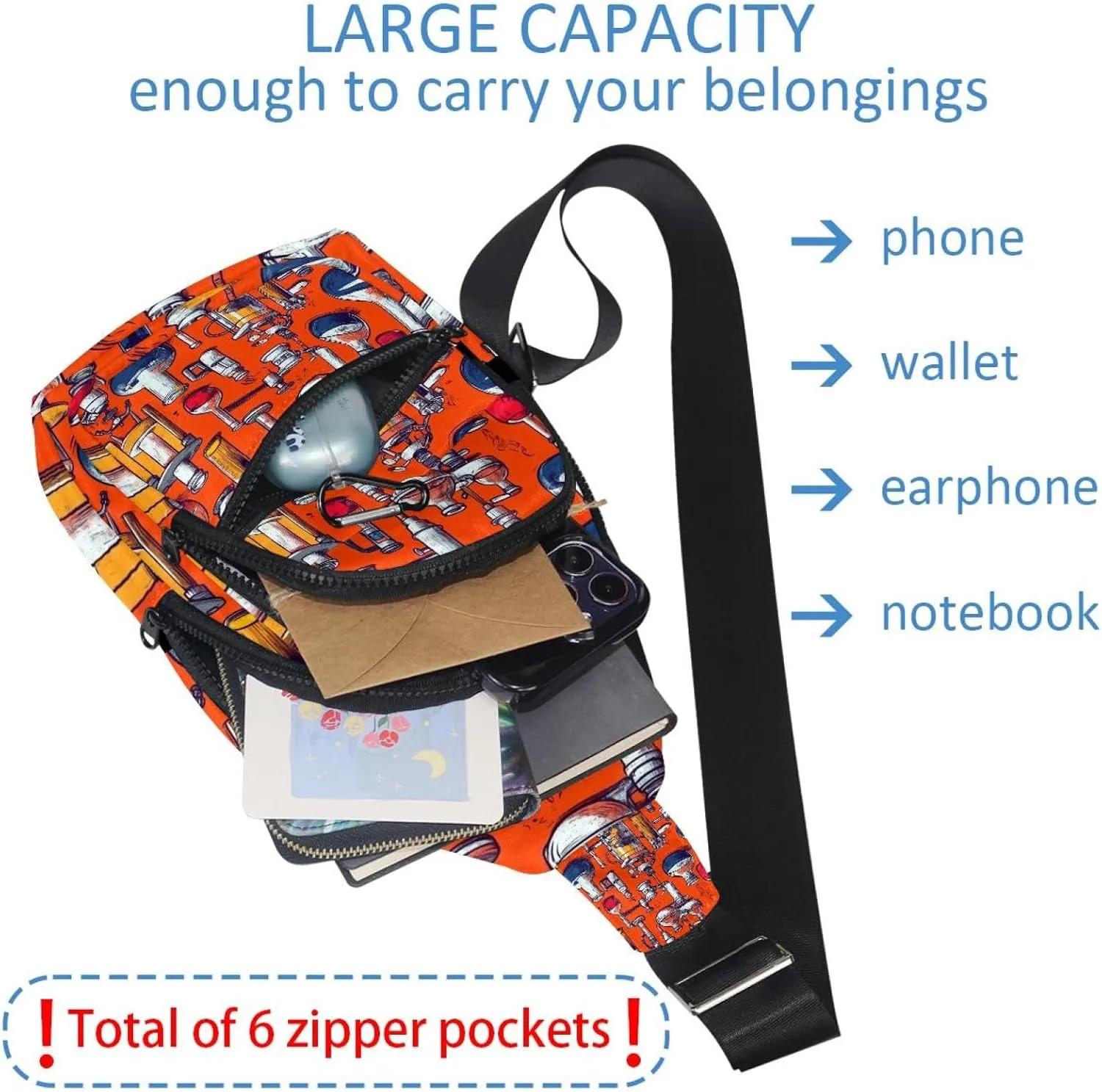 Crossbody Bags for Women Cross Body Bag for Woman Sling Bag Crossbody Bag Chemistry colored (1) Sling Backpack Travel